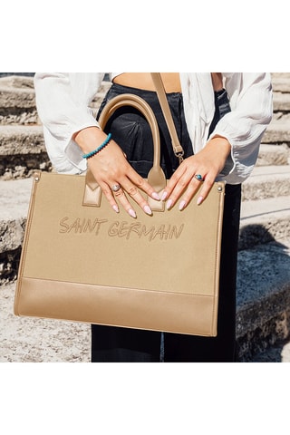 Bolso shopper Quartier Latin - Beige