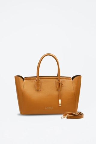 Bolso shopper de piel Levallois - Marrón