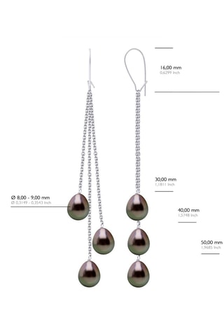 Pendientes Oro blanco y perlas cultivadas