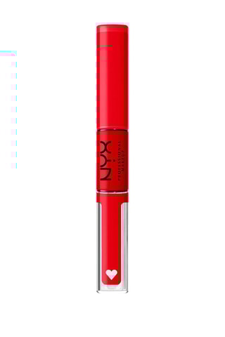 Brillo de labios líquido vegano con doble cabezal 16h Shine Loud - Rebel in Red Serrano - 3,4 ml