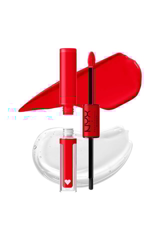 Brillo de labios líquido vegano con doble cabezal 16h Shine Loud - Rebel in Red Serrano - 3,4 ml
