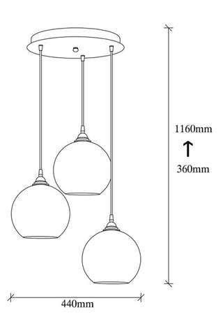 Lampadario Gold - Nero e dorato - 3 x 40 W