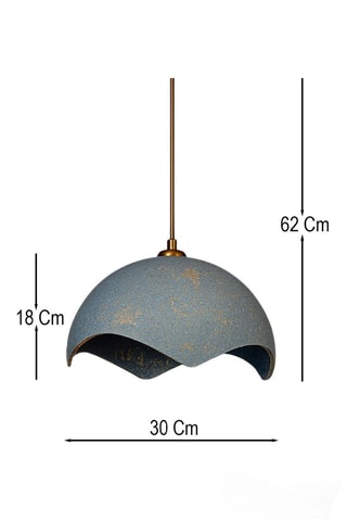 Lampadario - Indaco e dorato - 40 W