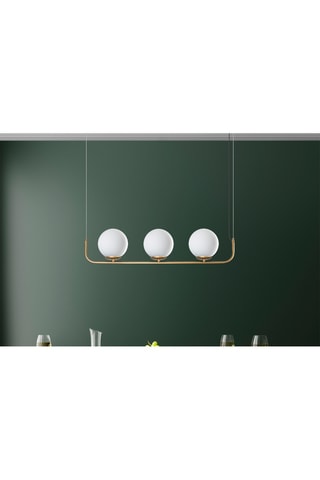 Lampadario Faruk - 13716 - Dorato e bianco - 3 x 40 W