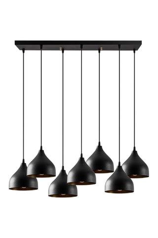 Lampadario Tattoo - Nero e dorato - 7 x 60 W