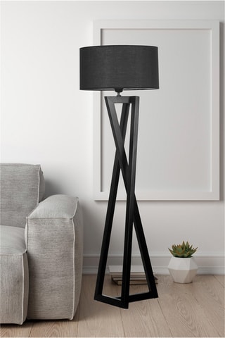 Staanlamp Yildo - Zwart en Koperkleurig - 60 W