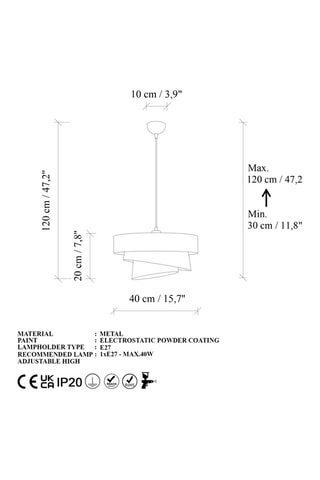 Lampadario Stage - Bianco