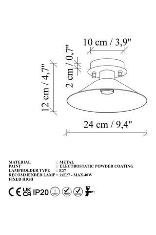Plafoniera - Blu - 40 W