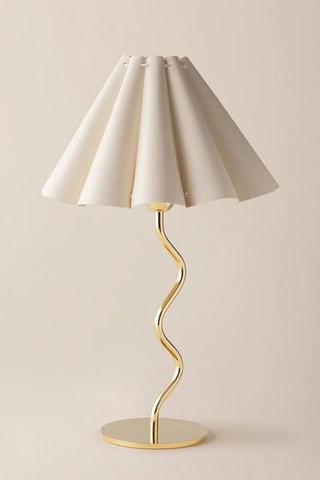 Lampada da tavolo Anne - Dorato e bianco - 40 W