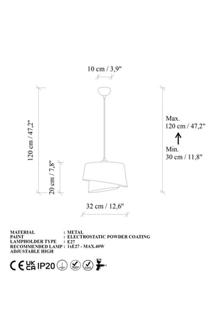 Lampadario - Bianco - 40 W