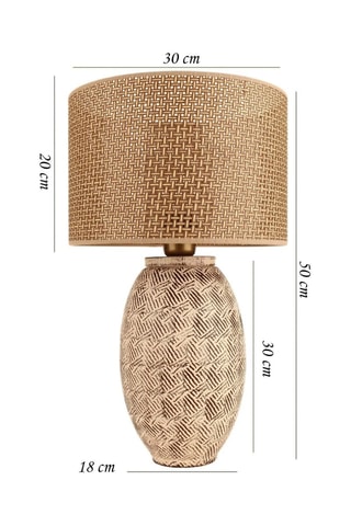Lampada da tavolo in ceramica - Marrone - 40 W
