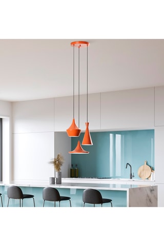 3 lampadari Tom - Arancione - 40 W