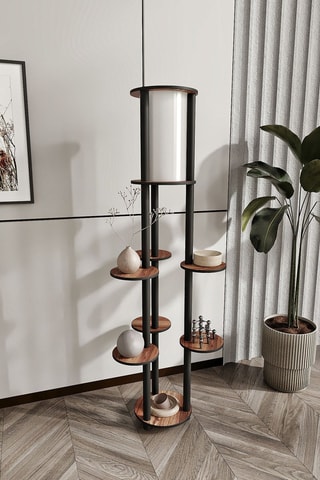 Lampada da terra Volante - Noce - Nero - 40 W