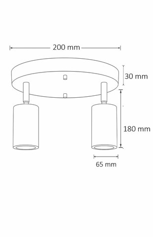 Lampadario Nur B in legno - Beige - 2 x 30 W