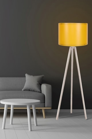 Lampada da terra treppiede 117 - Giallo e crema - 60 W