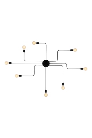 Plafondlamp Truva - Zwart - 8 x 100 W