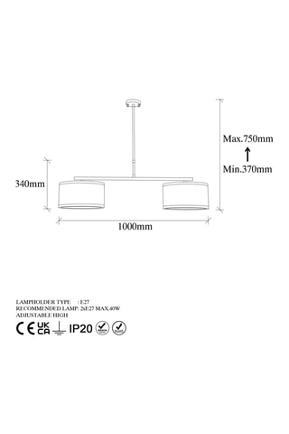 Lampadario Way - Dorato e biancoHORS NORME
