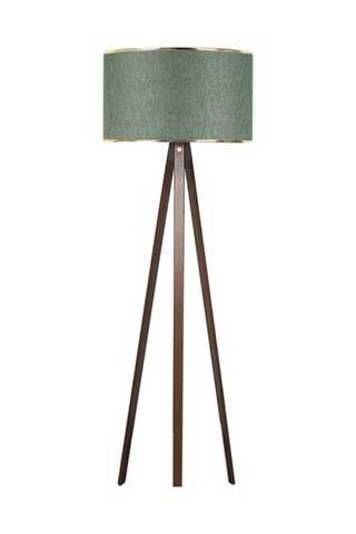 Lampada da terra treppiede in legno - Kaki e neutro