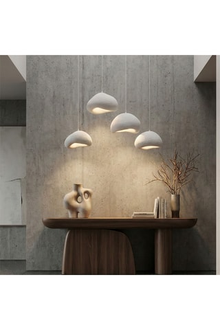 Lampadario 4 testine - Bianco