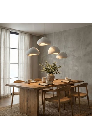 Lampadario 4 testine - Bianco