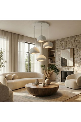 Lampadario 4 testine - Bianco