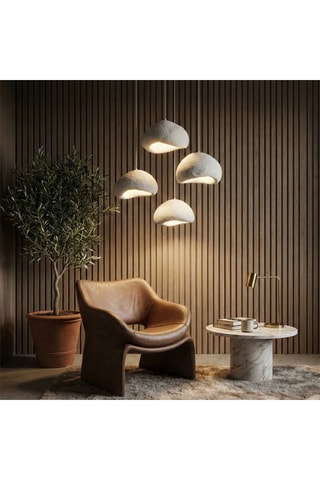 Lampadario 4 testine - Bianco