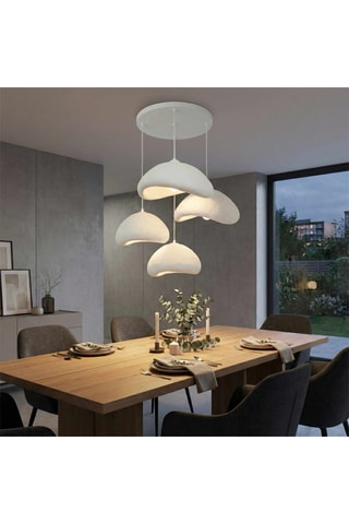 Lampadario 4 testine - Bianco