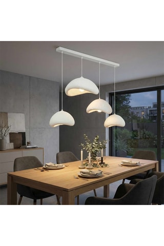 Lampadario 4 testine - Bianco