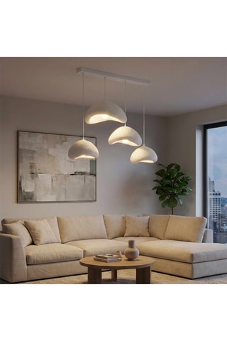 Lampadario 4 testine - Bianco