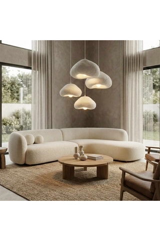 Lampadario 4 testine - Bianco