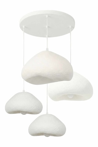 Lampadario 4 testine - Bianco