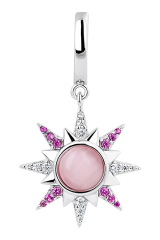 Boucle d'oreille Zenda Argent, zircons et œil-de-chat