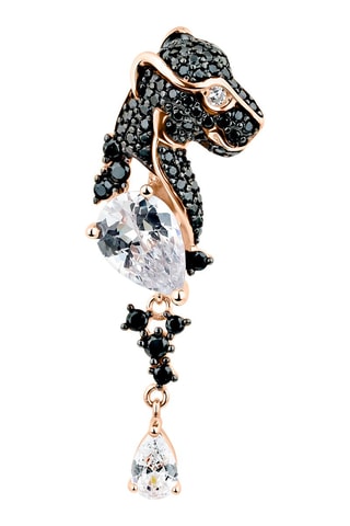 Boucles d'oreille Wild Argent plaqué or rose et zircons