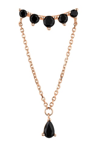 Boucle d'oreille - 
Argent doré à l'or fin rose et spinelles