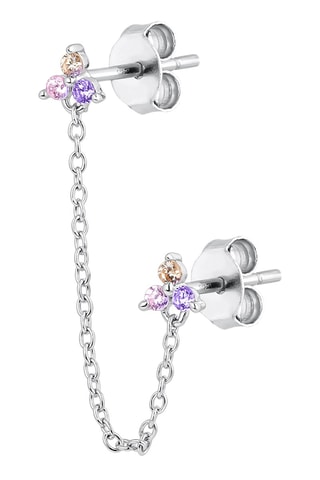 Boucle d'oreille Alaia - Argent et zircons