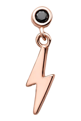 Boucle d'oreille Indra - Argent plaqué or rose et zircons