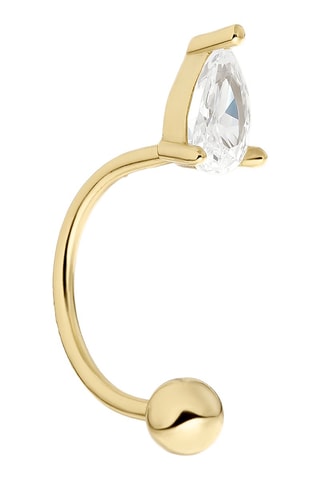 Earcuff Zante Stone - Argent plaqué or jaune