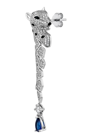 Boucles d'oreille Leopard Argent et zircons