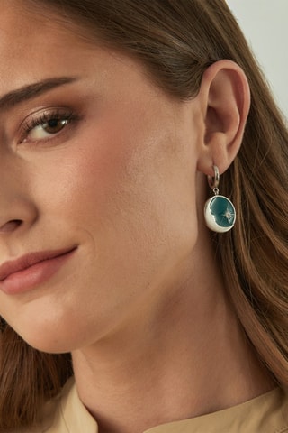 Boucle d'oreille Blue Moon - Argent