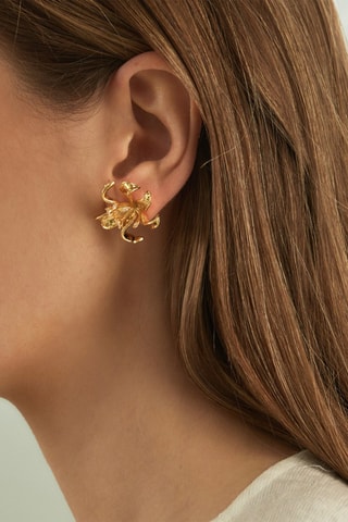 Puces - Argent plaqué or jaune  