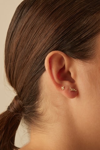 Puces Saanvi - Argent plaqué or jaune