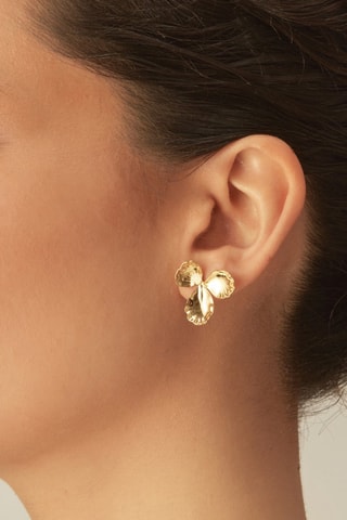 Boucles d’oreilles Printemps - Plaqué or jaune et argent