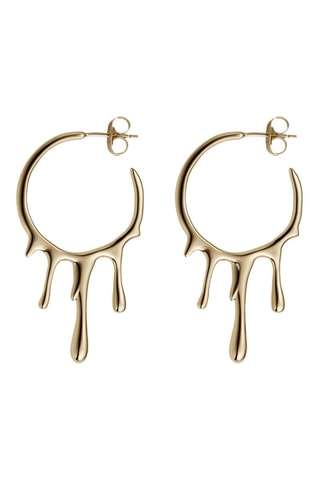 Boucles d’oreilles XXL Dali - Argent plaqué or jaune 