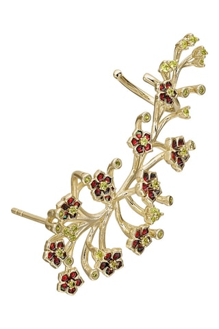 Boucle d’oreille Bougainvillée - Argent et plaqué or jaune