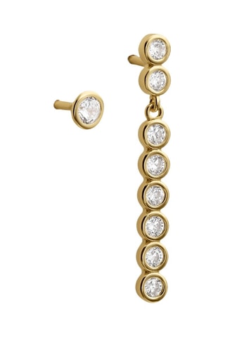 Puces dépareillées Zahra - Argent plaqué or jaune