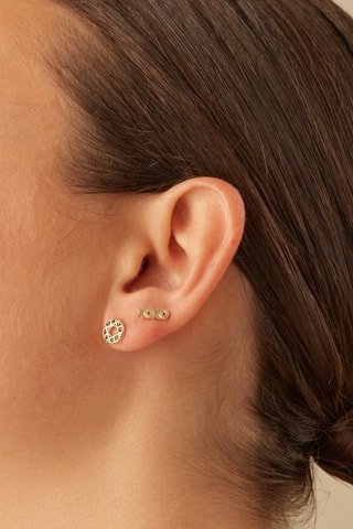 Puces Maja - Argent plaqué or jaune