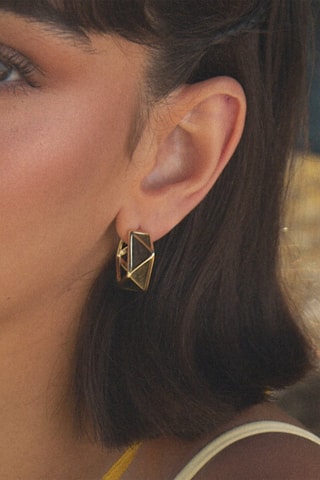 Demi-créoles Ahura - Argent et dorées à l’or jaune