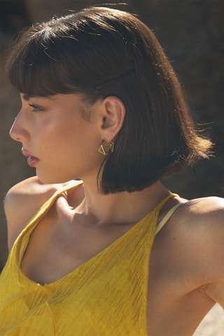 Demi-créoles Ahura - Argent et dorées à l’or jaune