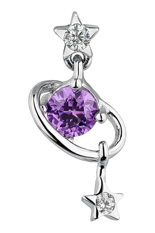 Puce Candy Galaxy 
Argent, zircons et améthyste