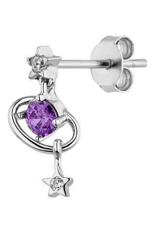 Puce Candy Galaxy 
Argent, zircons et améthyste